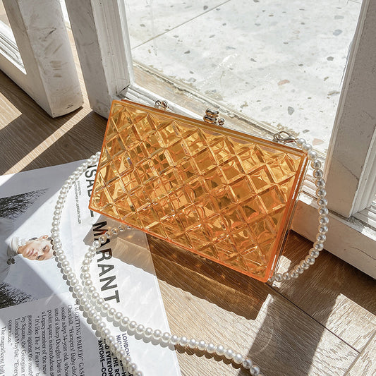 Women's Fashionable And Versatile Pearl Chain Crossbody Bag