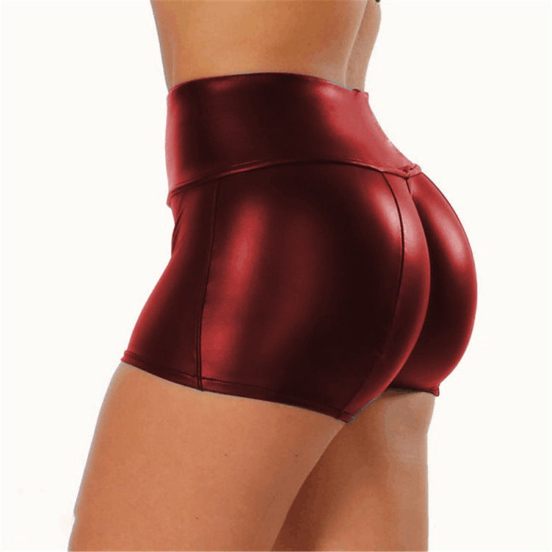 Bodycon Hip-hugging Nightclub Outfit Leather Shorts