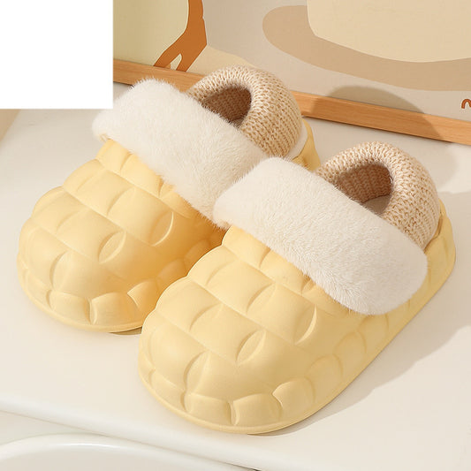 Removable And Washable Cotton Slippers Women's Autumn And Winter Bag Heel
