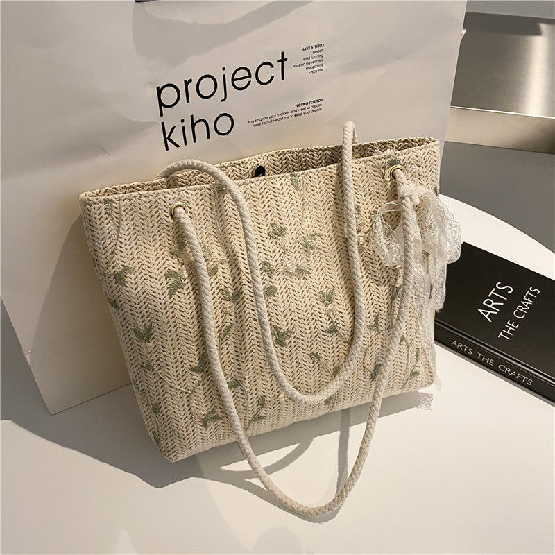 Women's Straw Woven Western Style One Shoulder Underarm Bag