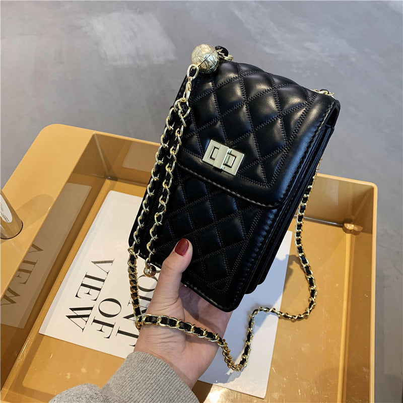 Messenger Shoulder Bag Korean Style Fashion Small Fragrance Style Rhombus