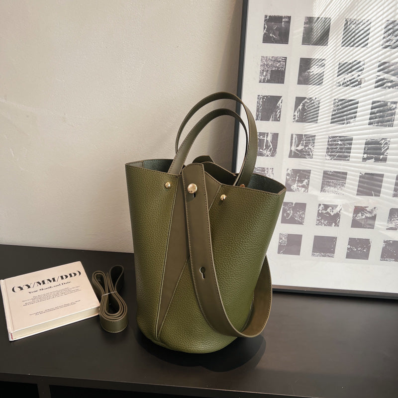 Women's Fashion Casual Large Capacity Handheld Bucket Bag
