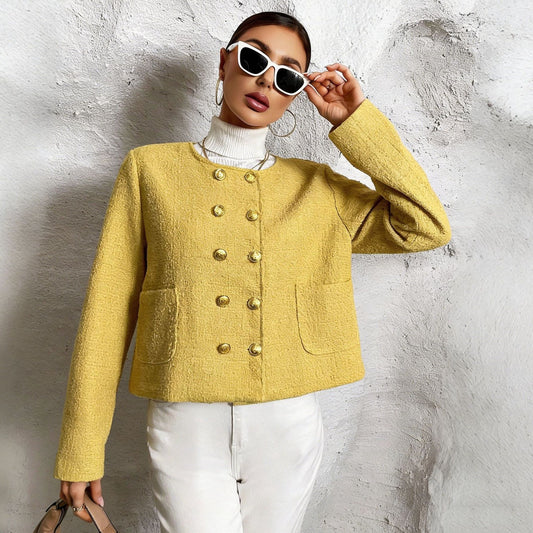 Womens Slim-fit Chanel-inspired Elegant Coat