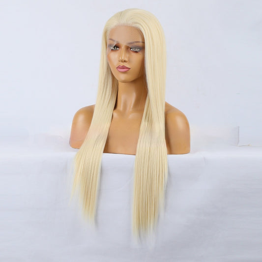 Natural Chemical Fiber Front Lace High Temperature Silk Wig