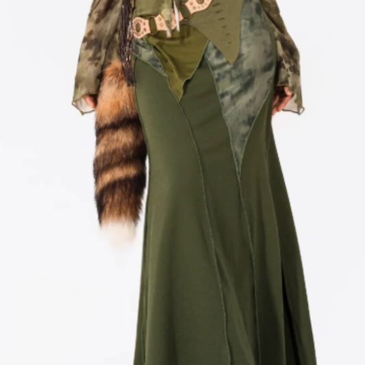 Nepal Vintage Half Length Long Skirt Women's Retro Patchwork