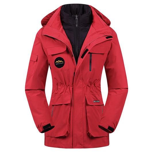 Down Cotton Liner Detachable Three-in-one Shell Jacket Winter Coat