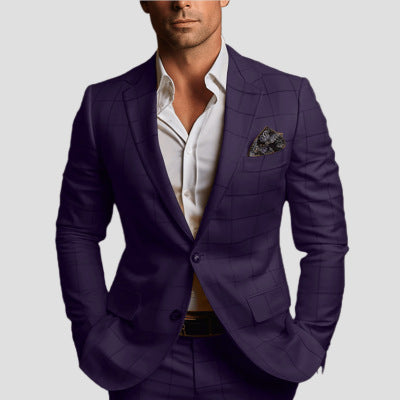 Spring New Striped Suit Jacket Men's Casual Slim Top
