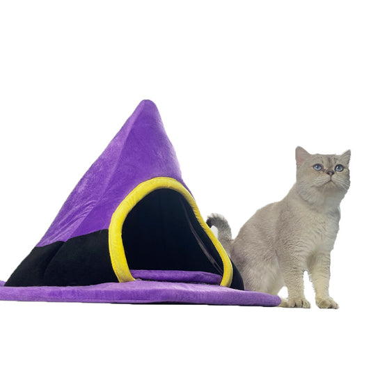 Halloween Witch Hat Cat Nest Cute Shape