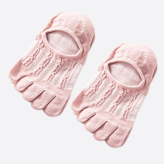 Ladies Pure Cotton Deodorant Socks Sweat Absorbing Invisible Five Finger Socks