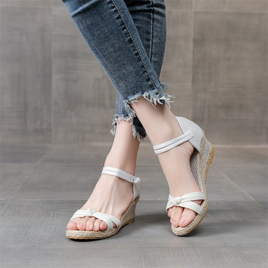 Bow Peep Toe Shoes High Heel Sports Women's Sandals