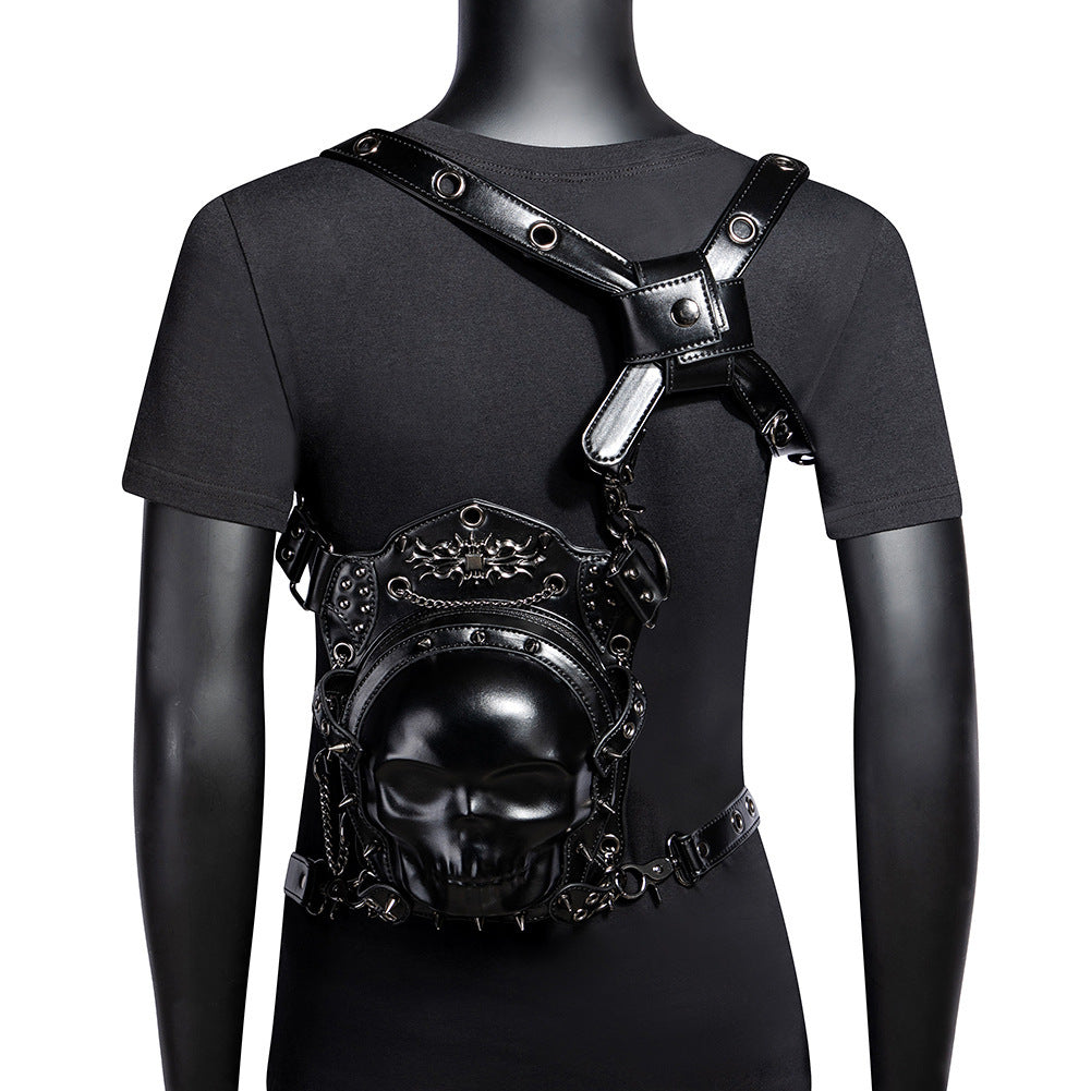 Creative Skull Women's Cross-body Bag Motorcycle Waist Bag