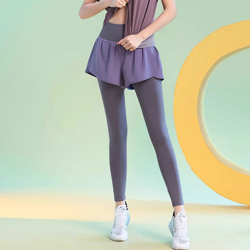 Sports Leisure Set Short Sleeve Fitness Pants Women Slim And Slimming