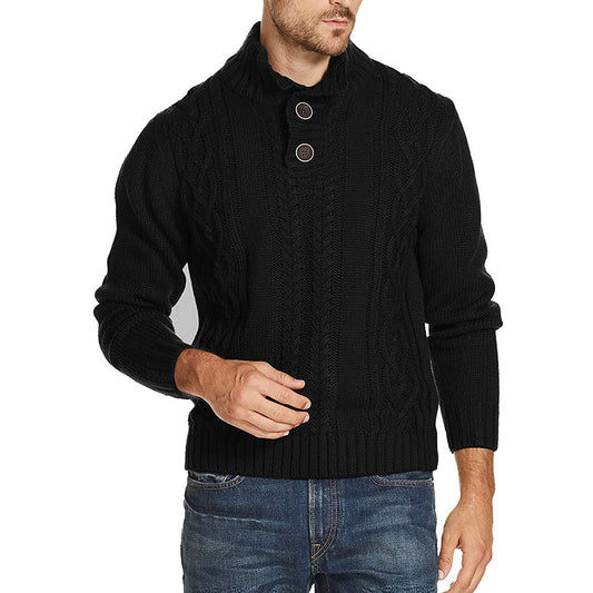 Sweater til Mænd Ensfarvet Langærmet Sweater