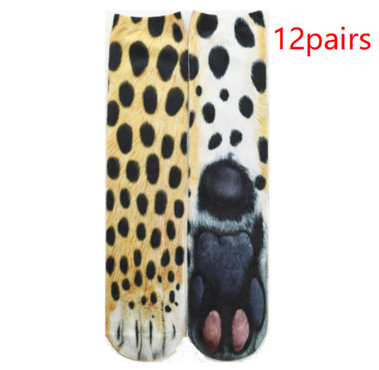 animal print socks 3D