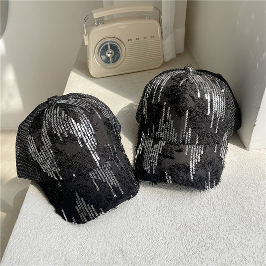 Breathable Sunscreen Feather Sequin Sunshade Hat