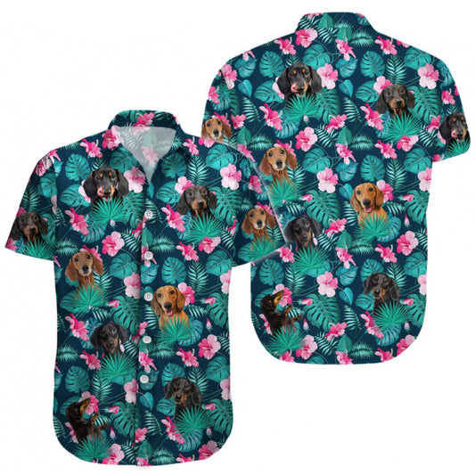 Digital Print Shirt Vacation Style Loose Casual Shirt