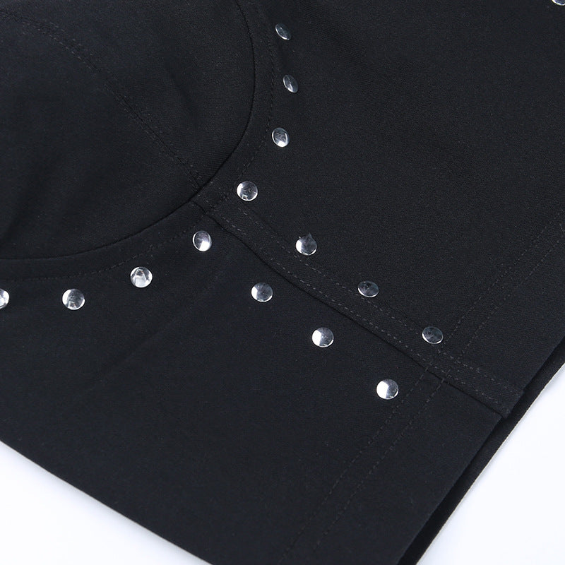 Women's Trendy Stud Metal Suspender Top