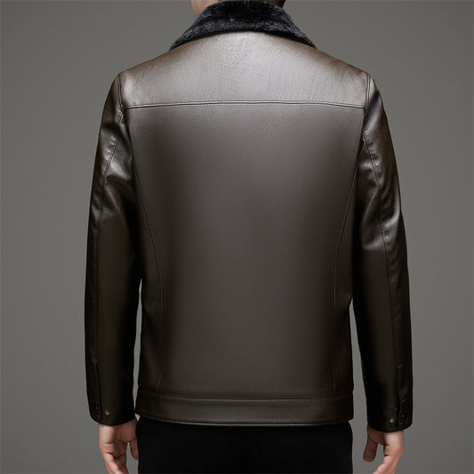 Men's Fashion Velvet Padded Fur Jacket