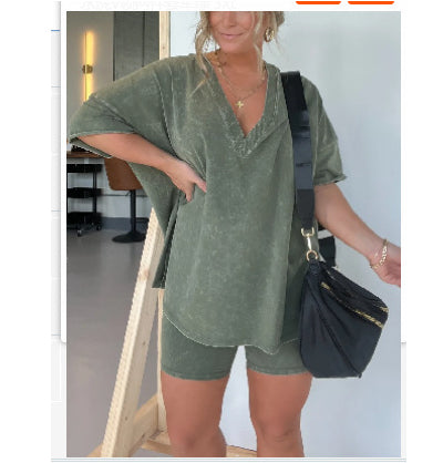 New Fashion Loose Casual Fried Color Two-piece Set For Women