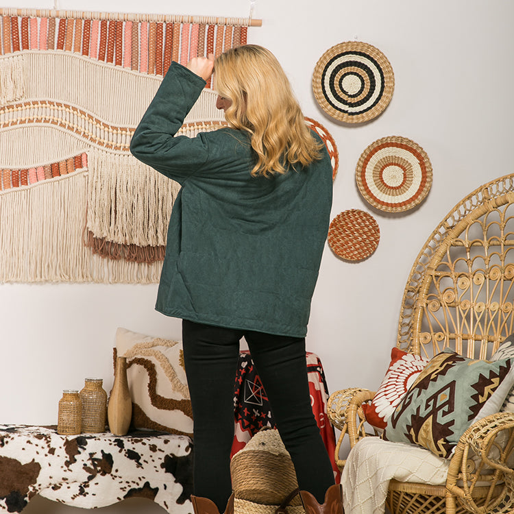 Long-sleeved Plaid Top Loose Casual Shirt Plush