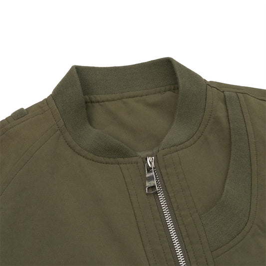 Pleated Sleeves Baggy Coat Men's Baseball Uniforms Trendy Brand Pilot Jacket Autumn And Winter