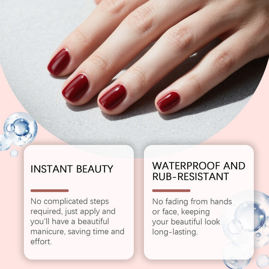 Durable Waterproof Elegant Red And Beautiful Nail Stickers