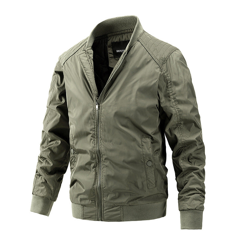 Collar Thin Cotton Slim Korean Fashion Men's Coat