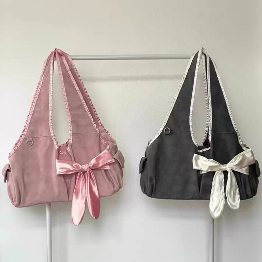Lovely Bag Female New Niche Bow Shoulder Bag