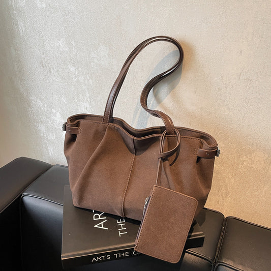 Suede Casual Commute Handbag Shoulder Bag