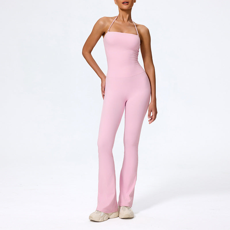 Women's Tight One-piece Casual Waist Bootleg Pants