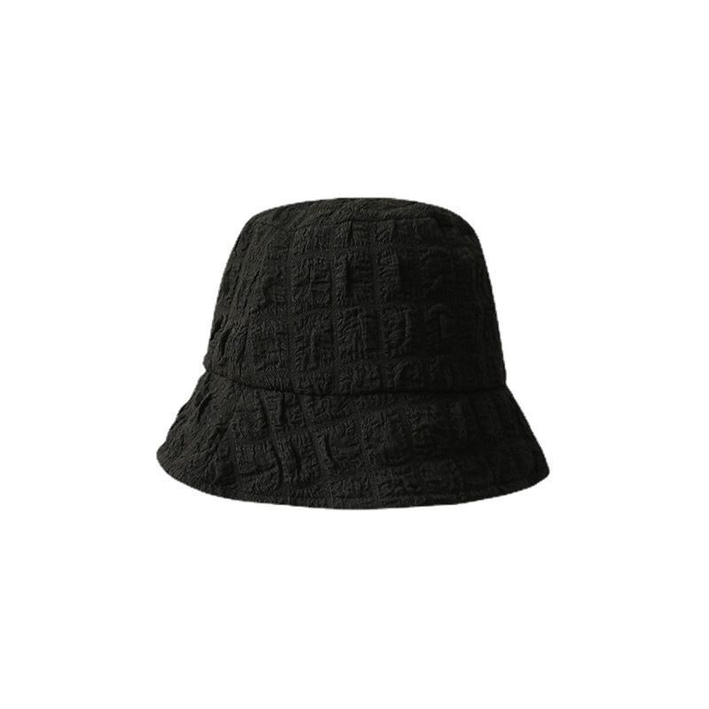 Women's Fashion Simple Solid Color Bubble Fabric Bucket Hat