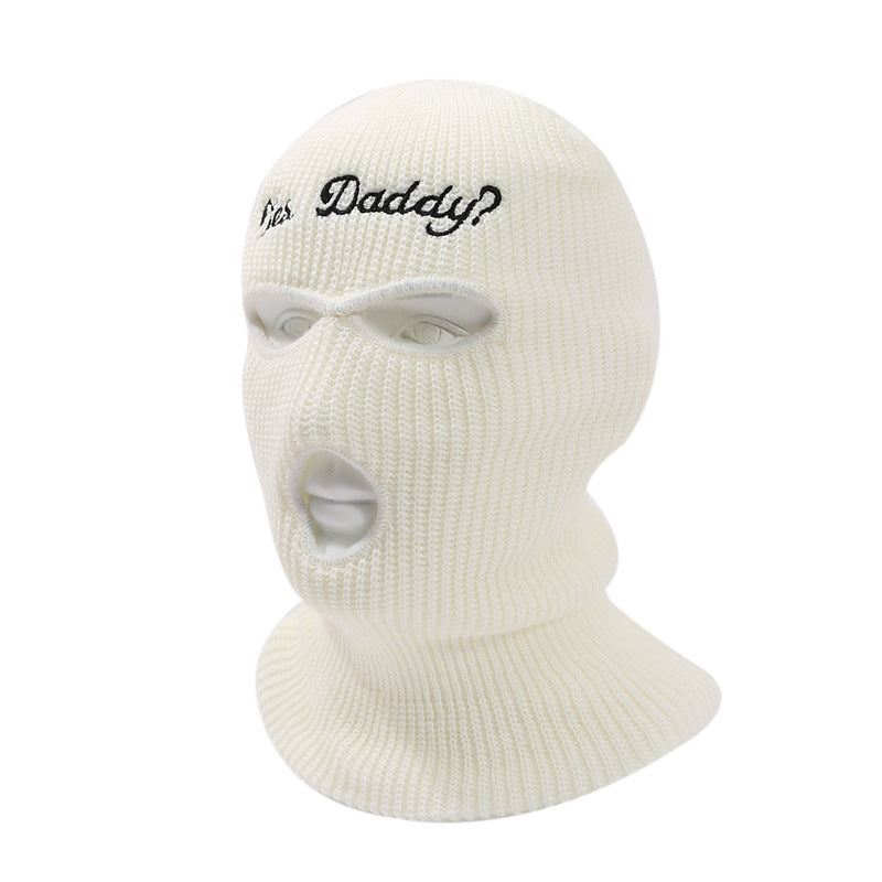 Warm Ear Protection Fashion Embroidery Woolen Knitted Hat