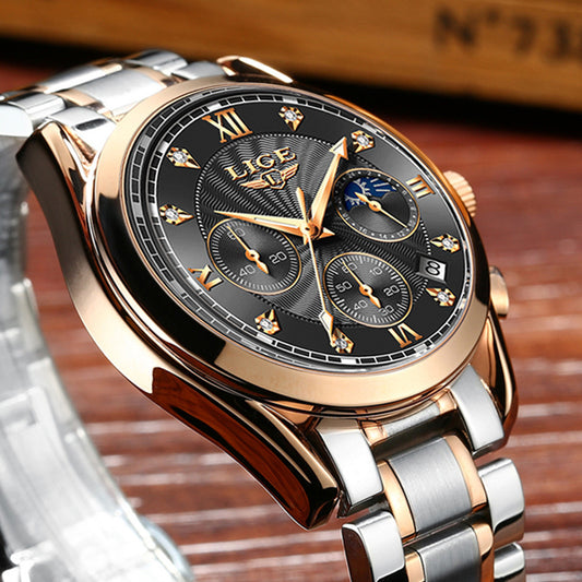 Men's Business Watch Waterproof Watch Stainless Steel Strap