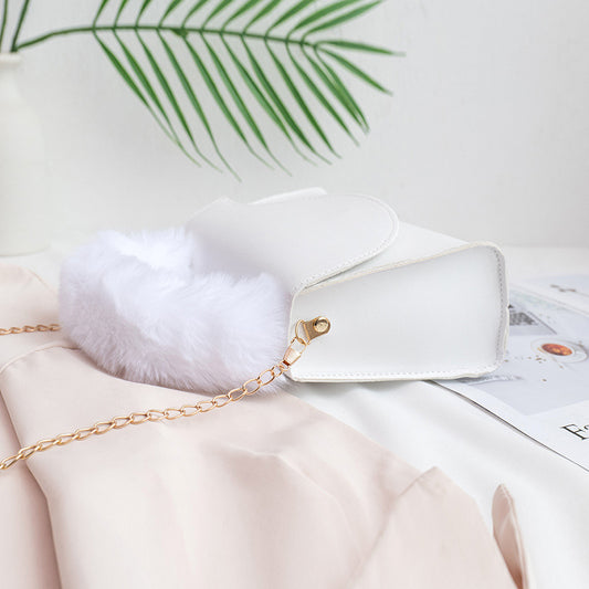 Plain Mao Wrist Chain Mobile Phone Bag