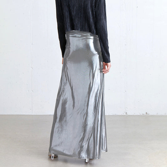 High Street Reflective Waist A- Line Skirt