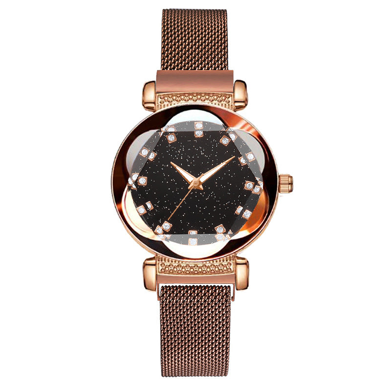 Niche, Vibrato, The Same Watch, Starry Sky Magnet Watch, Rose Gold Watch Head, Big Diamond