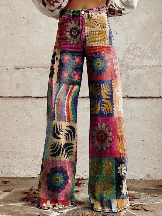 Plus Size Women's Casual Pants Thin Wide Leg