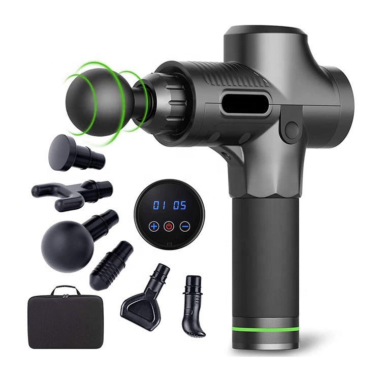Factory Direct Sales Fitness Massage Gun Muscle-relaxing Tool 8 Head Household Electric Massager