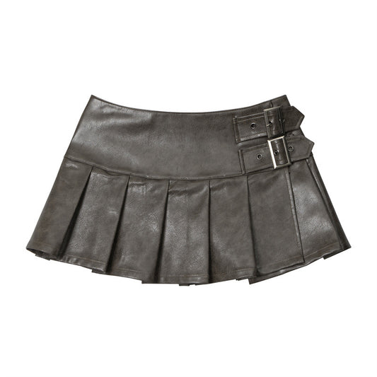Women's American-style Summer High Waist Pleated Skirt Slimming
