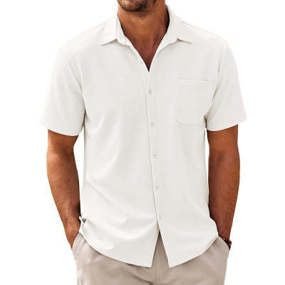 Men's Cardigan Plus Size Short Sleeve