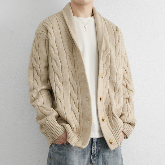 New Casual Versatile Retro Trendy Long-sleeve Cardigan Sweater