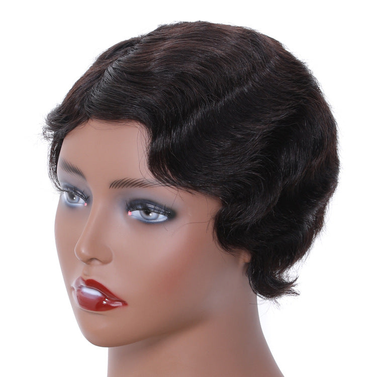 European And American Fashion Women's Short Real Hair Headgear