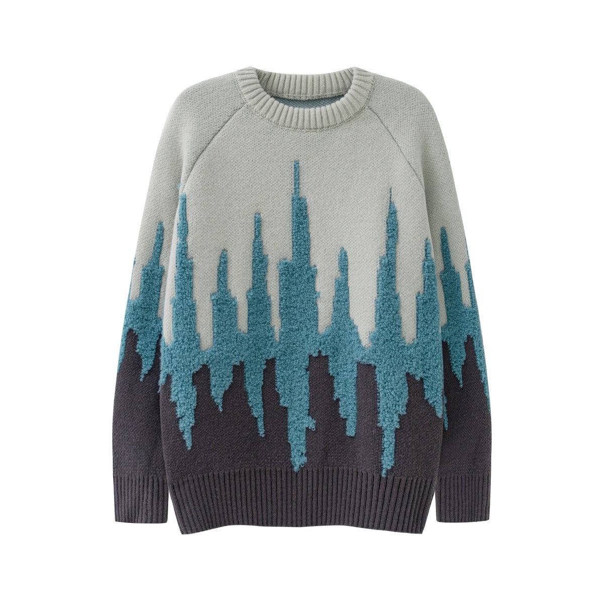 Contrast Vintage Flame Street Fashion Design Sweater