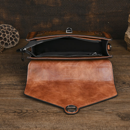 Dual-use Hand-embossed And Rubbed-color Craftsmanship For A Stylish Look