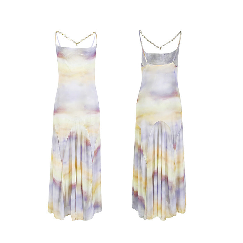Breathable And Comfortable Womens Dress Printed Slip Dress
