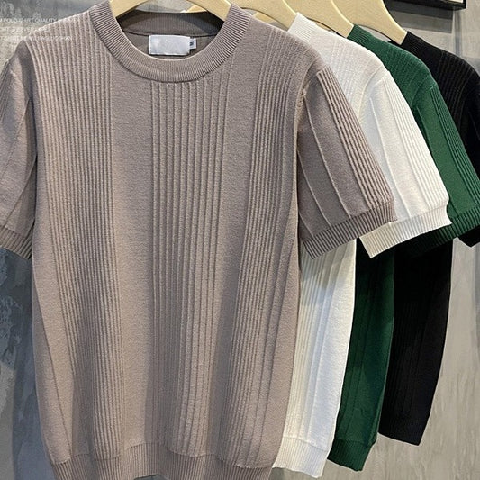 Short-sleeved T-shirt Thin Ice Silk Half Sleeve Sweater