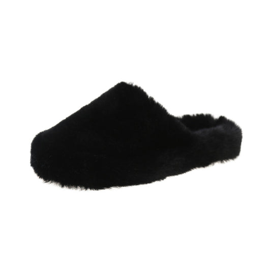 Closed-toe Slippers Women's Outer Wear Large Size Flat Bottom Plush