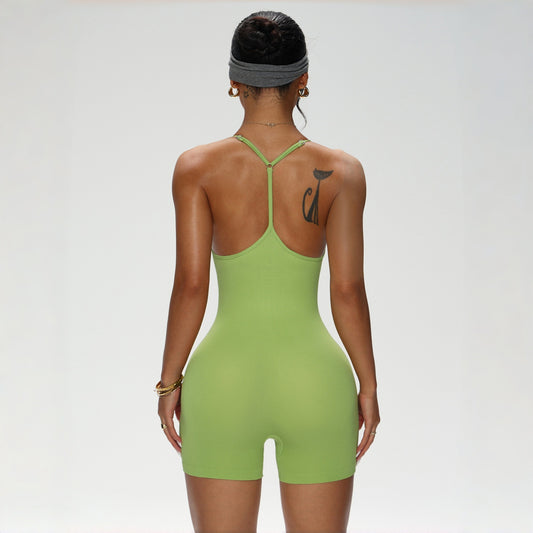 Cross-Strap Back-Shaping Bodysuit For Shaping Training And Fitness Exercises