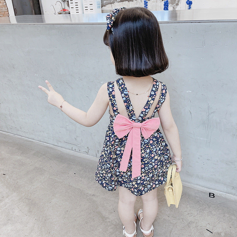 Girls Summer Ruffled Spaghetti Straps Dress
