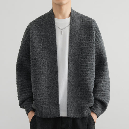 Cardigan Frakke Mænds Forår Og Efterår Trendy Løs